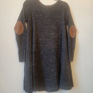 BELLAMIE Women knit dress dark gray A line 2 side pockets Medium See measurement